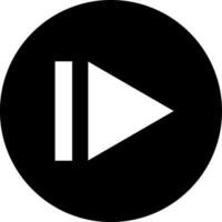 Skip Forward Button symbol for Music. vector