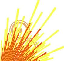 Yellow and orange rays with audio speaker. vector