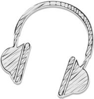 Illustration of a headphone. vector