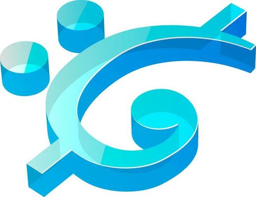 3d Glossy music note.