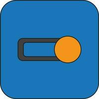 Button icon in mobile for application in color with stroke. vector