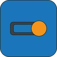 Button icon in mobile for application in color with stroke. vector