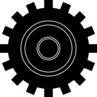 Setting icon in glyph style for multimedia concept. vector