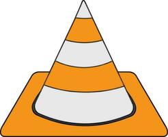 vlc medios de comunicación jugador en icono para vídeo concepto. vector