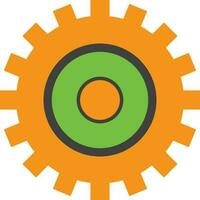 Illustration of setting icon for multimedia concept. vector