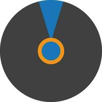 CD icon in color for multimedia concept. vector