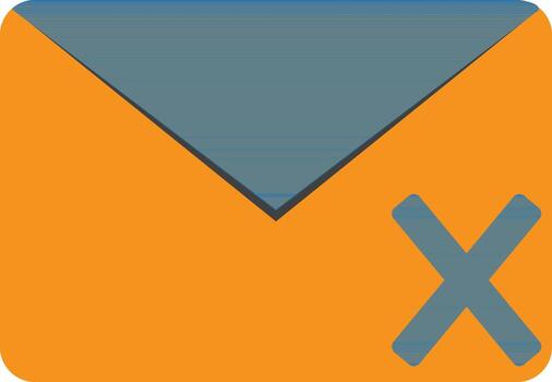 Email message delete in icon for multimedia concept. vector