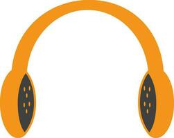 Illustration of headphone icon for music concept. vector