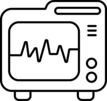 ilustración de ecg monitor con corazón golpear legumbres. vector