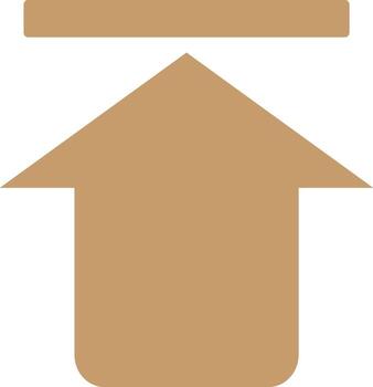 Flat icon of upload made with brown color. vector