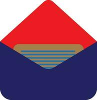 Blank document in envelope. vector