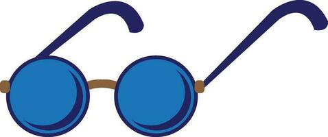 Blue eyeglasses on white background. vector