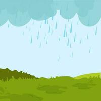 agua soltar de lluvia con naturaleza antecedentes. vector