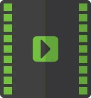 Video icon in color for multimedia concept with half shadow. vector