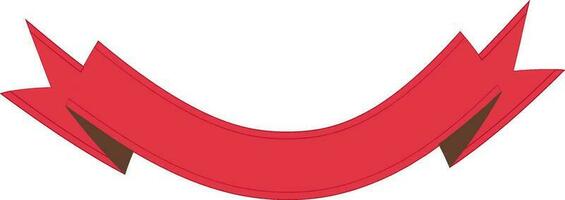 Flat icon of ribbon in red color.Vector sign or symbol. vector