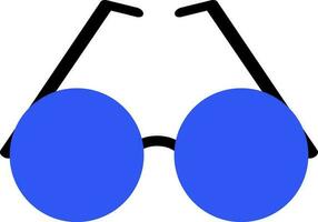 Illustration of a sunglass in blue color. vector