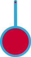 Flat style red and blue pan. vector