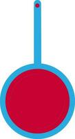 Flat style red and blue pan. vector