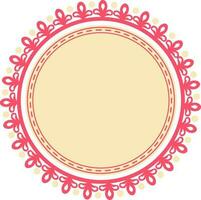 Flat illustration of circular frame. vector