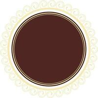 Blank sticker, tag or label with floral design. vector