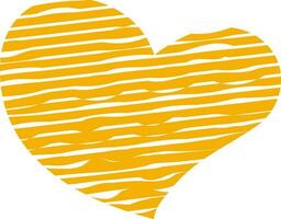 Abstract yellow heart design. vector