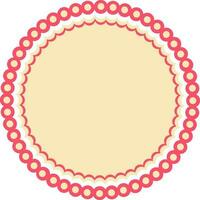 Circular frame in flat style. vector