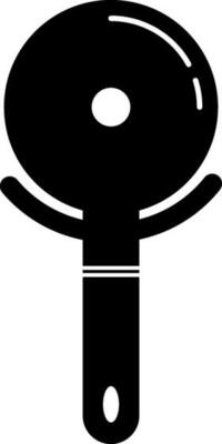 Glyph icon of a pizza cutter.