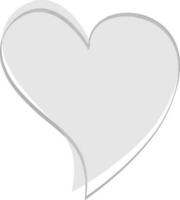 Flat illustration of grey heart. vector