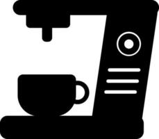 Icon of a coffee maker machine with cup. vector