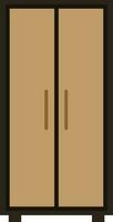 Illustration of a Closed Wardrobe. vector