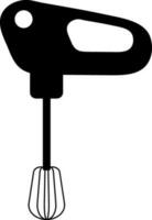 Flat style icon of a electric mixer. vector