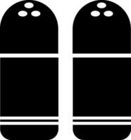 Flat style icon of a salt and pepper shaker. vector