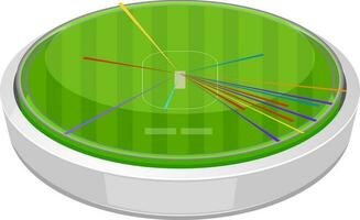 3D illustration of cricket stadium. vector