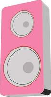 Pink colour sound speaker. vector