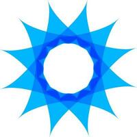 Creative business symbol in blue color. vector