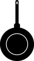 Flat illustration of a frying pan. vector