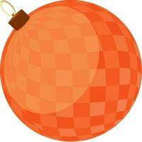 ilustración de un naranja Navidad pelota. vector