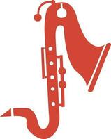 Illustration of saxophone musical instument. vector