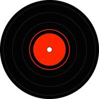 Vinyl record in red and black colors. vector