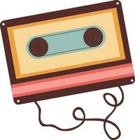 Illustration of a audio tape cassette. vector