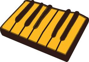 Illustration of piano keyboard. vector