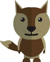 Cartoon character of fox. vector