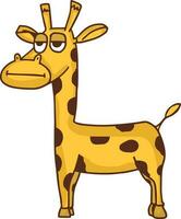 Cute cartoon of giraffe. vector