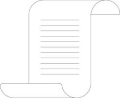 Flat style blank old rolled paper. vector