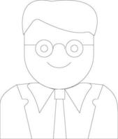 personaje de un sonriente abogado hombre. vector