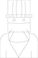 Character of a man wearing cap. vector