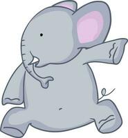 Cartoon character of an elephant. vector