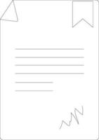 Blank document paper. vector