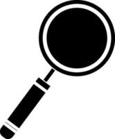 Magnifying in black and white color. vector