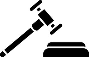 Judge gavel in black and white color. vector